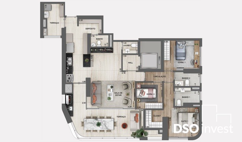 Apartamento à venda com 2 quartos, 134m² - Foto 38